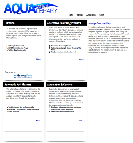 AQUA Content Library example